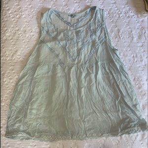 light blue tank top